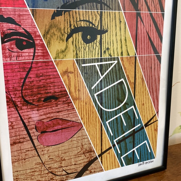 Adele Pop Art Framed Signed Davis #45/100 - Picture 3 of 6